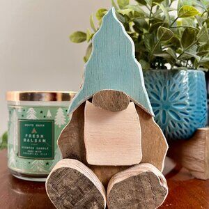 Handcrafted Repurposed Gnome Shelf Sitter ONLY (that can be a Stocking Holder)